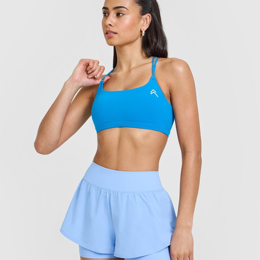 Oner Active Everyday Cross Over Bralette in Tropical Blue - Medium